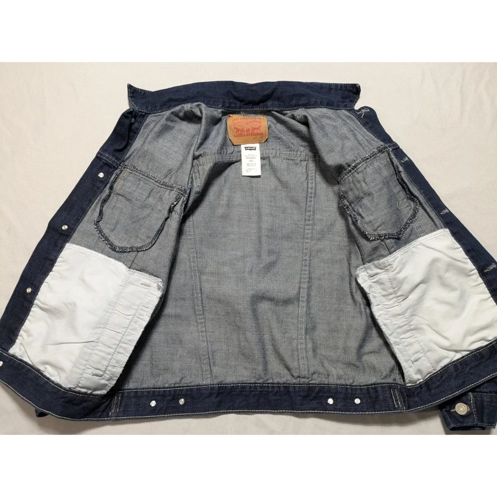 Levis Trucker Jacket - Youth Large 12/13 Years‎ Dark Wash EUC